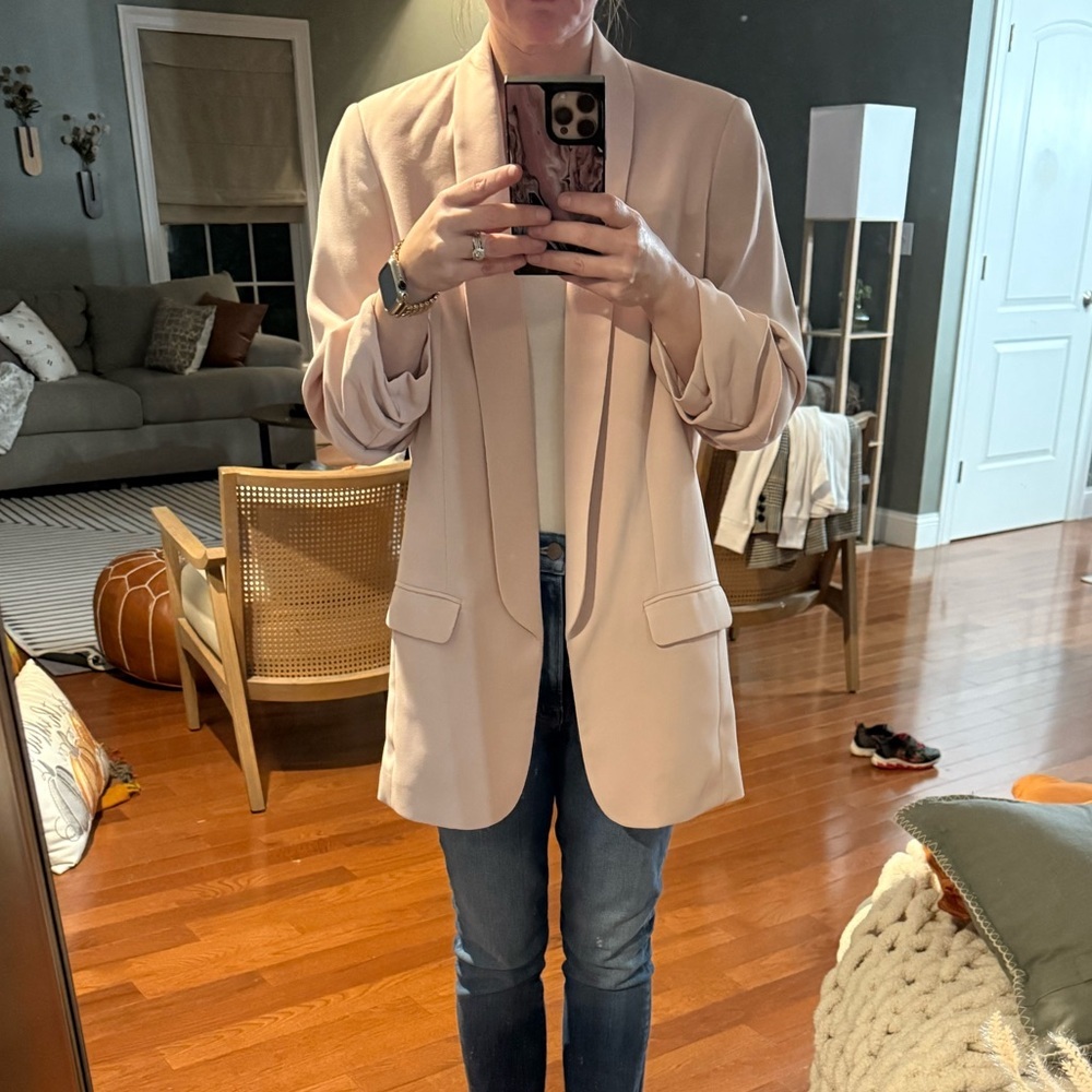 Express Light Pink Boyfriend Blazer - Picture 9 of 10